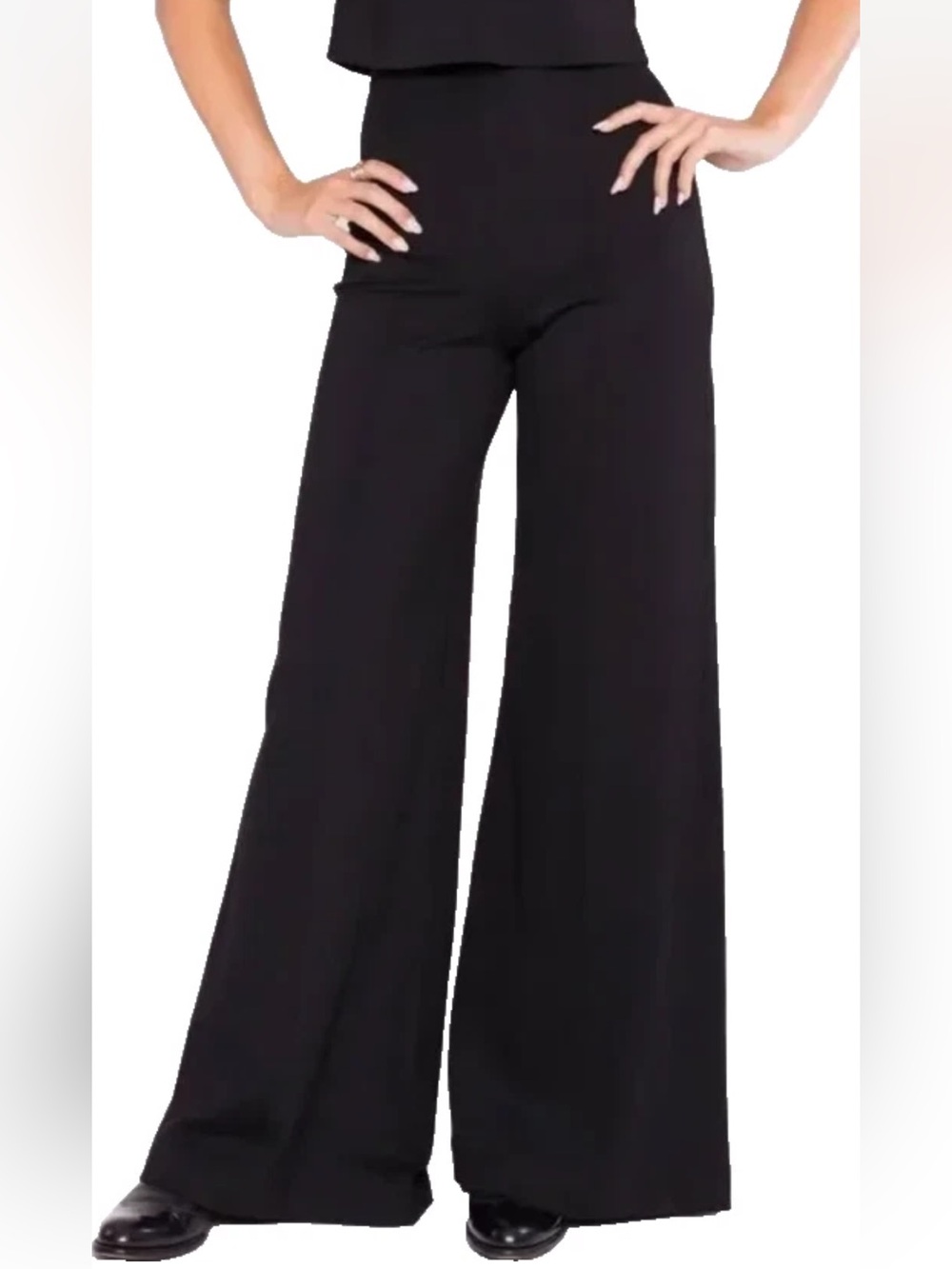 Ripley Rader Black Pants Women's Size 1+ /US XL Flare Leg Stretch Ponte Knit